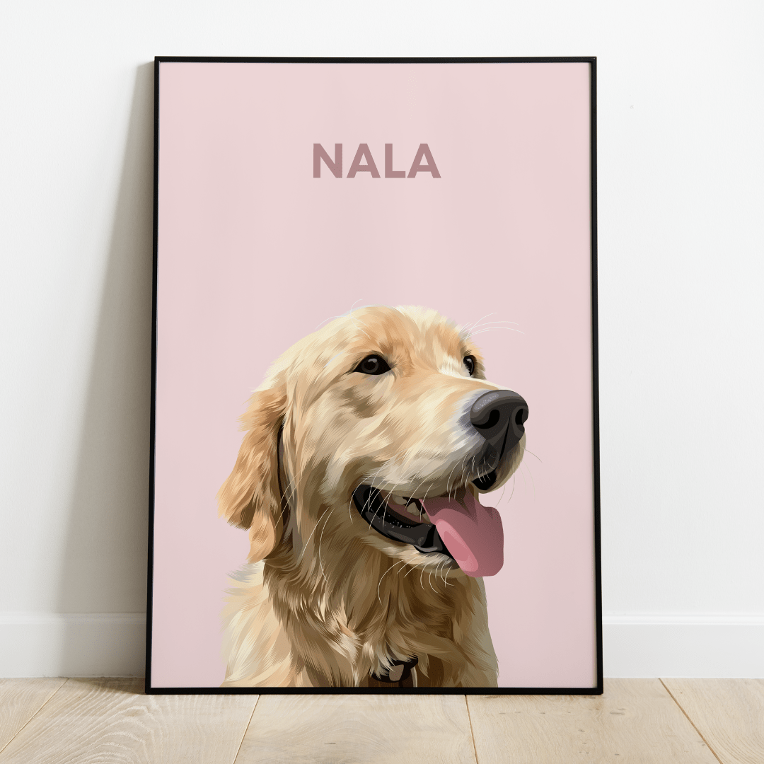 Custom Pet Portrait - Framed Poster